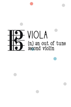 Paperback Viola: Viola joke and alto clef journal, great gag gift for musicians & violists! Book