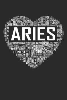 Aries Heart: 6x9 Ruled Notebook, Journal, Daily Diary, Organizer, Planner