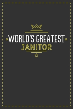 Paperback World's Greatest Janitor: Lined notebook - best gift for Janitor Book