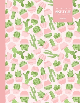 Sketch  110 Pages: Cactus Sketchbook for Kids, Teen and College Students | Succulent Llama Pattern