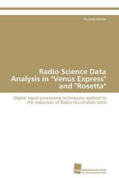 Paperback Radio Science Data Analysis in "Venus Express" and "Rosetta" Book