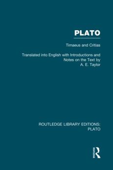 Paperback Plato: Timaeus and Critias (Rle: Plato) Book
