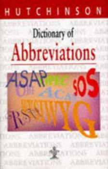 Hardcover Dictionary of Abbreviations (Hutchinson Dictionaries) Book