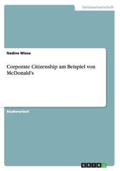 Paperback Corporate Citizenship am Beispiel von McDonald's [German] Book
