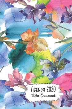 Paperback Agenda 2020 Vista Semanal: 12 Meses Programaci?n Semanal Calendario en Espa?ol Dise?o Floral Book