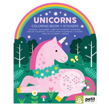 Paperback Unicorns Coloring Book + Stickers Book