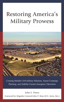 Hardcover Restoring America's Military Prowess: Creating Reliable Civil-Military Relations, Sound Campaign Planning and Stability-Counter-insurgency Operations Book