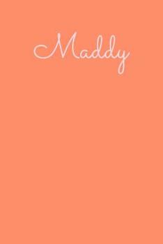 Maddy: Small Personalized Dot Grid Notebook with Cute Cover in Coral