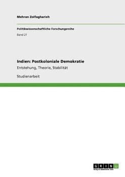 Paperback Indien: Postkoloniale Demokratie: Entstehung, Theorie, Stabilität [German] Book