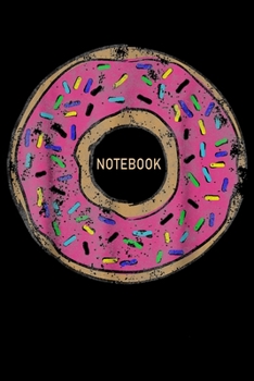 Notebook: Vintage Big Pink Donut  Notebookjournal college ruled for Doughnut Lovers | Food Pun | Gift for Sprinkled Donuts & Cupcakes Girls | 100 Ruled Lined Pages (6x9 inches)
