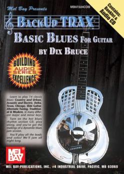 Paperback Mel Bay Backup Trax: Basic Blues for Guitar Booklet/CD Set Book