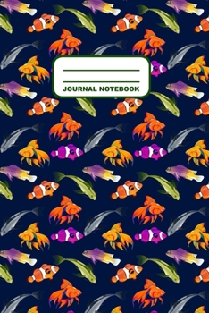 Paperback Journal Notebook: Notebook, Journal, Or Diary - Fishes Pattern Cover Design - 110 Blank Lined Pages - 6" X 9" - Matte Finished Soft Cove Book