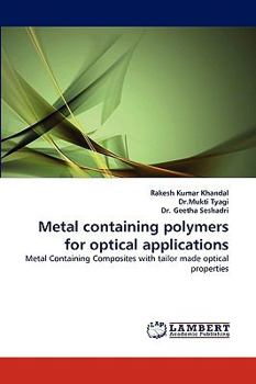Paperback Metal Containing Polymers for Optical Applications Book