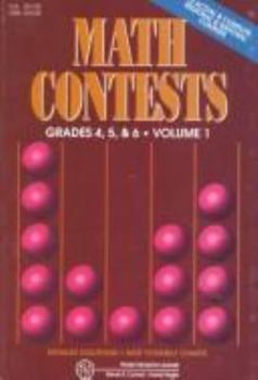 Paperback Math Contests - Grades 4, 5, & 6 Vol. 1: School Years: 1979-80 Through 1985-86 Book