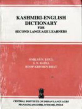 Paperback Kashmiri-English dictionary for second language learners (Central Institute of Indian Languages publication) Book