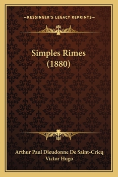 Paperback Simples Rimes (1880) [French] Book