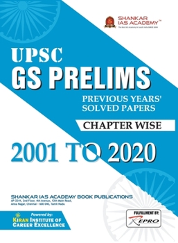 Paperback UPSC GS Prelims Previous years solved paper chapter wise 2001 to 2020 Book