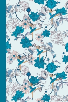 Paperback Journal: Flower Dancers (Blue) 6x9 - LINED JOURNAL - Writing journal with blank lined pages Book
