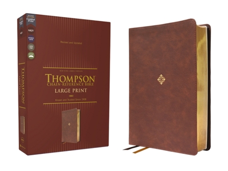 Imitation Leather Nkjv, Thompson Chain-Reference Bible, Large Print, Leathersoft, Brown, Red Letter, Comfort Print Book