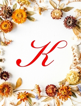 Paperback K: Monogram Initial Polar Graph Paper Notebook - 1 Inch Centered Technical Sketchbook For Engineers and Designer - Fall F Book