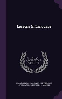 Hardcover Lessons in Language Book