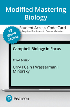 Printed Access Code Modified Mastering Biology with Pearson Etext -- Access Card -- For Campbell Biology in Focus (18-Weeks) Book