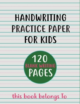 Paperback Handwriting practice paper: Handwriting practice books for kids. Book