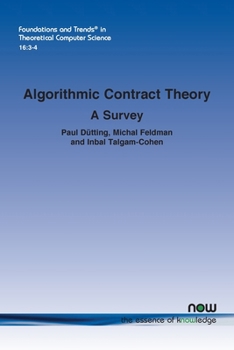 Paperback Algorithmic Contract Theory: A Survey Book