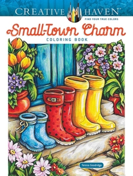 Paperback Creative Haven Small-Town Charm Coloring Book