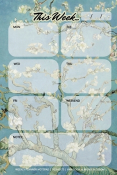 Paperback Weekly Planner Notepad: Van Gogh Almond Blossom, Daily Planning Pad for Organizing, Tasks, Goals, Schedule Book