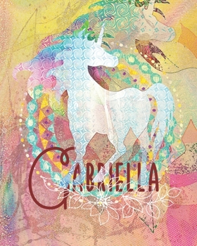 Paperback Gabriella: Colorful Rainbow Unicorn - 100 Pages 8"X10" Girl's Composition Wide Ruled Notebook Book