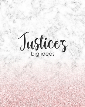Justice's Big Ideas: Personalized Notebook - 8x10 Lined Women's Journal