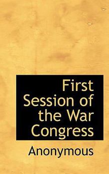 Paperback First Session of the War Congress Book