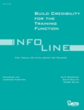 Paperback Build Credibility for the Training Function Book