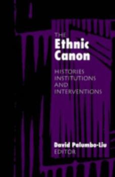 Paperback Ethnic Canon: Histories, Institutions, and Interventions Book