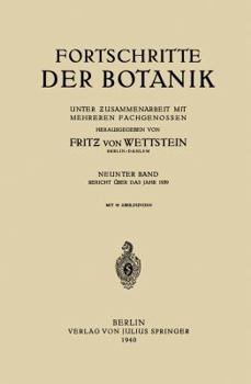 Paperback Fortschritte Der Botanik: Neunter Band [German] Book