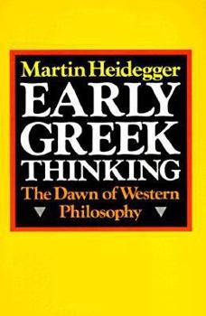 Paperback Early Greek Thinking (English and German Edition) Book