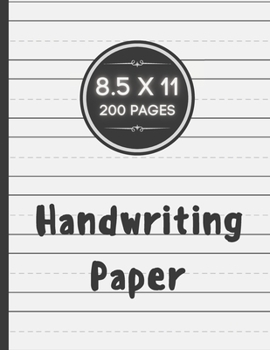 Handwriting Paper 200 Pages: Blank Dotted Midline Journal