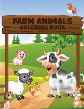 Paperback Farm Animals Coloring Book: Simple and Fun Designs: Cows, Chickens, Horses, Ducks and more! Book