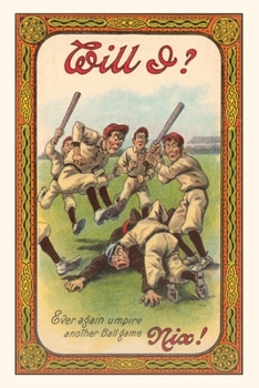 Paperback Vintage Journal Baseball Players Beating Up Umpire Book
