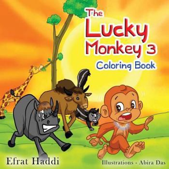 Paperback Children's books: " The Lucky Monkey 3 Coloring Book " Book