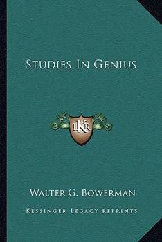 Paperback Studies In Genius Book