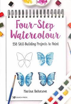 Paperback Four-Step Watercolour Book