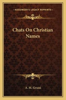 Paperback Chats On Christian Names Book