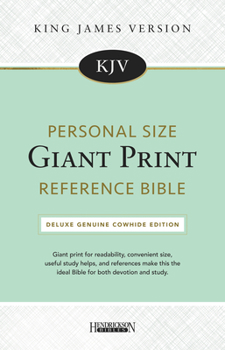 Leather Bound KJV Personal Size Giant Print Reference Bible Black (Genuine Leather): Deluxe Genuine Cowhide Edition [Large Print] Book