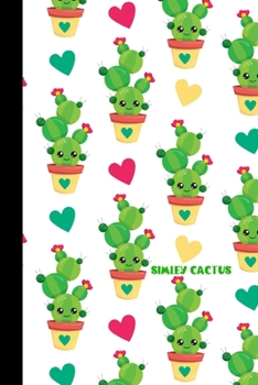 smiley cactus: small lined Watercolor Cactus Notebook / Travel Journal to write in (6'' x 9'') 120 pages