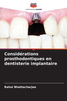 Paperback Considérations prosthodontiques en dentisterie implantaire [French] Book