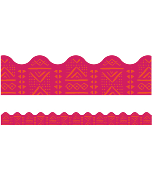 Misc. One World Pink Batik Scalloped Bulletin Board Borders Book