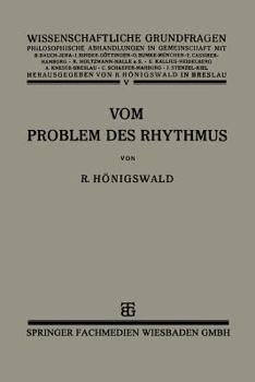 Paperback Vom Problem Des Rhythmus: Eine Analytische Betrachtung Über Den Begriff Der Psychologie [German] Book