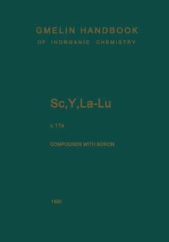 Paperback Sc, Y, La-Lu. Rare Earth Elements: Compounds with Boron Book